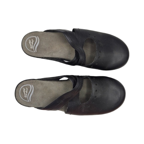 Dansko Black leather Mule Clogs size 41 US size 10/10.5 - Picture 4 of 5